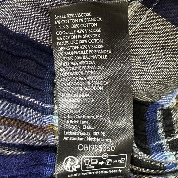 Free People FP One Bordeaux Plaid Maxi Skirt Size Large Bohemian Grunge Punk - Picture 12 of 16